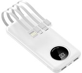 Cargador portátil de 10000mAh, Power Bank 10000mAh, 4 en 1 externa Bathería de reposición, Carga superrápida para iPhone y Samsung, Nuevo
