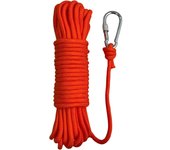 Cuerda multifunción de 10 m, 6 mm, para remolque de canoa, kayak, con mosquetón para barco, camping, senderismo, toldo, tienda de campaña (naranja)