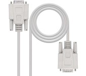 Nanocable cable serie rs232 db9 macho a db9 hembra 3m - color beige