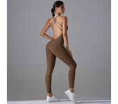 Yoga Bodysuit Romper Backless Set Fitness Bodysuit Fitness One Piece Sports Suit Stretch Bodysuit Gym Clothes Push Up Sportswear