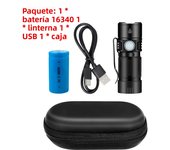 Mini Torch LED Rechargeable Flashlight Portable USB Charging Flashlight High Power Camping Waterproof Long Range Lantern