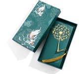 Chinese Style Handmade Book Mark Golden Rose Lotus Flower Bookmarks Reading Marker for Book Lover Gifts for Friend Collection