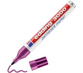 edding 3000 marcador permanente - magenta - 1 rotulador - punta redonda 1,5-3 mm - indeleble de secado rapido - resistente al agua y a los borrones - carton plastico madera metal tela - universal