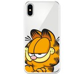 Funda original compatible con iPhone X o XS con un diseño de Garfield Cabeza