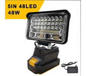 3/4/5/8Inch Led Light Portable Spotlights Cordless Work Outdoor Fishing Handheld Emergency Tool Light Fit Dewalt 18V Battery