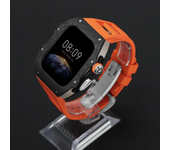 Luxury Carbon Fiber Case for Apple Watch S10 42mm 46mm Bezel Rubber Strap Modification Kit Iwatch Series 10 46mm 42mm