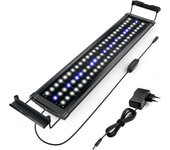 Luz LED para Acuario, Lámpara de Acuario LED Azul y Blanca, con soportes extensibles, adecuada para acuarios de agua dulce / acuarios plantados (LB-40-60 cm [Clase energética E])
