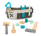 WOOMAX Cinturón de Herramientas de Madera para Niños - Desarrolla la Coordinación Mano-Ojo
