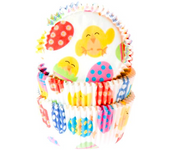 Glotomania - Capsulas Cupcake House Of Marie - Pollitos Pascua - Utensilios de Repostería - Papel Extra Grueso - Horneado Excelente - Color y Forma - Medidas Aprox. Ø 5 1 Cm