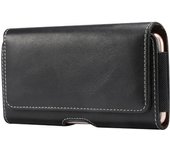 DFV mobile - Funda de Cinturon Horizontal Nuevo Diseño con pasador para AGM A10 (2020) - Negra