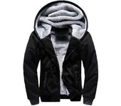 Chaqueta De Fleece Para Hombres Camuflaje Cremallera Y Capucha Abrigo Invernal Manga Larga Casual Streetwear
