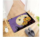 Franela de impresión, manta de bienvenida, decoración de Halloween para la puerta principal del hogar, tapete para puerta, tapete antideslizante para carpa al aire libre, tapete absorbente para baño, 40 * 60 cm