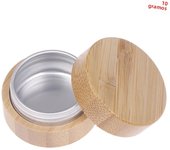Bamboo Bottle Cream Jar Nail Art Mask Cream Refillable Empty Cosmetic Makeup Container Bottle Storage Box 10/15/30/50/60/80/100g