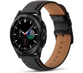 Correas de cuero de 22 mm compatibles con Samsung Galaxy Watch 3 45 mm/Watch 46 mm, Huawei Watch GT 3 46 mm/3 Pro/GT 2, Gear S3, color negro