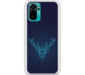 Funda compatible con Xiaomi Redmi Note 10 (4G) - Note 10S - Be Unique Funda Gel reno azul geométrico