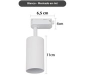 Surface Mounted 360° Rotatable White Black Gold Copper LED Ceiling Track Downlight 6W GU10 Bulb Replaceable Wall Spot Light