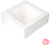Glotomania Caja para Tarta Blanca con Ventana - 30 X 9,5 Cm - Resistente