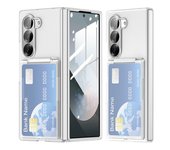 For Samsung Z Fold 6 Fold 5 Wallet Case With Card Slot Holder Kickstand Cover For Galaxy Z Fold 5 6 Hard Plastic Shockproof Case
