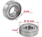 40/10Pcs 623zz 687zz 688zz 625zz  685zz 607zz 608zz Ball Bearing Chrome Steel Ball Bearings 3D Printer Part Bearing Pulley Wheel