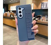 Ultra-thin Matte Silicone Wrist Strap Case For Samsung Z Fold 6 ZFold5 zFold4 Fold3 5G Folding Luxury Shockproof Hard Back Cover