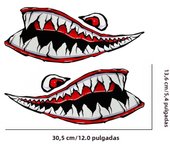 1Pair Shark Motorcycle Stickers Side Fairings Decoration for Piaggio Vespa LXV LX GTVGTS PX Sprint 50 125 150 200 250 300 300ie