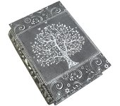 ORIGEN Home Decor Caja libro arbol de la vida Cajas Y Joyeros | Cajas de libro Blanco Rectangular - 5x15x11cm 30665
