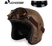DOT Approved Vintage Motorcycle Helmet 3/4 Open Helmet Scooter Capacetes Motorcycle Equipment