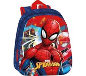 Mochila 3D Spiderman Infantil, Color Azul, 33x27x10 cm, Safta- Kiglam