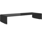 vidaXL Soporte para TV/Elevador monitor cristal negro, Mueble de Salon, Mueble TV, Mueble TV salon, Mesa de TV, Mueble tele
