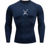 Graphic Long Sleeve Compression Shirts for Men Athletic Quick Dry Tops Gym Workout Running Undershirts Baselayers Rash Guard