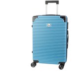DAM Maleta de cabina Trolley en material ligero de ABS de alta resistencia con esquinas reforzadas. Cerradura numérica y 4 ruedas dobles extraíbles y giratorias 360°. 43x24x61Cm