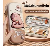 3D Cute Capybara Pencil Case Drop Resistant Waterproof Storage Box Hard Shell Decompression Pen Bag Student School Supplies