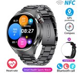 Reloj inteligente deportivo popular con pantalla redonda, Bluetooth, llamadas, resistente al agua, asistente de voz
