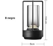 LED Table Lamp Aluminum Crystal Restaurant Bar Desk Lamp Dimming Atmosphere 5200mAh USB Charging Touch Switch Bedroom Decoration