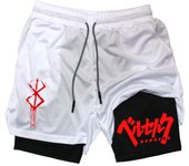 2 in 1 Compression Shorts for Men Gym Workout Running Shorts with Phone Pockets Athletic Quick Dry Activewear