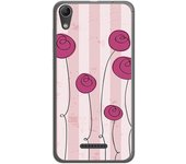 Tumundosmartphone Funda Gel Tpu para Wiko Lenny4 Diseño Flores Vintage Dibujos