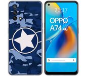 Tumundosmartphone Funda Gel Tpu para Oppo A74 4G diseño Camuflaje 03 Dibujos