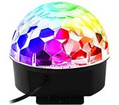 Luces de Escenario Fiesta 9 Colores Bola de Disco LED DMX Bola Mágica de Cristal Efecto de Iluminación de Escenario Fiesta de DJ Luz Activada por Sonido de Navidad With Remote Control