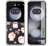 Funda Silicona Antigolpes para Samsung Galaxy Z Flip 5 5G diseño Cerdos Dibujos
