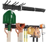 Estantería Multifunción Móvil, Coating Duradero, Carga Máx. 315kg, Ideal para Herramientas de Jardín y Garaje, Color Negro