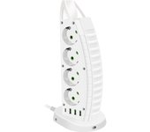 Toma de corriente de superficie con múltiples Tomas, Cargadores USB Y type C, protector de sobretensión, enchufe UE, vertical