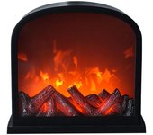Lámpara de chimenea sin llama, lámpara de mesa con efecto de llama LED, lámpara de chimenea operada por USB para decoración navideña de dormitorio y hogar interior