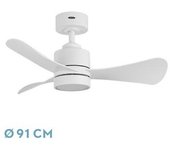 FABRILAMP Ventilador DC Zepelin 18W Blanco 3 Aspas 1900lm