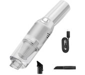 Mini Aspirador Portátil para Coche de Alta Potencia Blanco