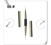 Dual End Nail Art Stripes Lines Liner DIY Painting Brush Liquid Powder Acrylic UV GEL Extension Builder French Drawing Pen