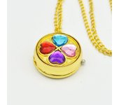 10 new Fashion And Cute Rotating Tops Gold Rotating Four-leaf Clover Hanging Watch Pocket Watch Student Children's Watch Gifts