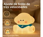 Silicone Night Light LED Cartoon Dog Cat Silicone Night Lamp USB Rechargeable Nightlight for Kids Birthday Christmas Decor Gift