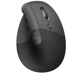 Logitech lift raton vertical bluetooth e inalambrico usb 4000dpi - 5 botones - uso diestro - color negro/gris