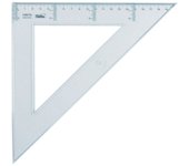 SAFTA - Escuadra 30 cm Material Duradero y Seguro - Escuadra Transparente Fácil Lectura y Uso - Escuadra 30cm Profesionales y Estudiantes