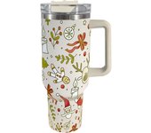 Thermos Bottle 40oz Tumbler With Handle With Straw Lids Stainless Steel Thermal Mug Coffee Thermos Vacuum Cup Sippy cup